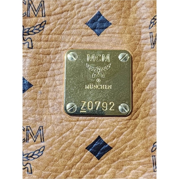 Authentic MCM Visetos Shoulder Bag Brown - Picture 6 of 15